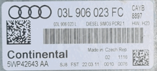  03L906023FC, 03L 906 023 FC, 5WP42643AA, 5WP42643 AA, DIESEL SIMOS PCR 2.1
