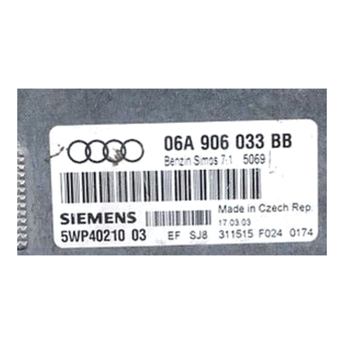 Simos 7.1, 06A906033BB, 06A 906 033 BB, 5WP40210 03, 5WP4021003