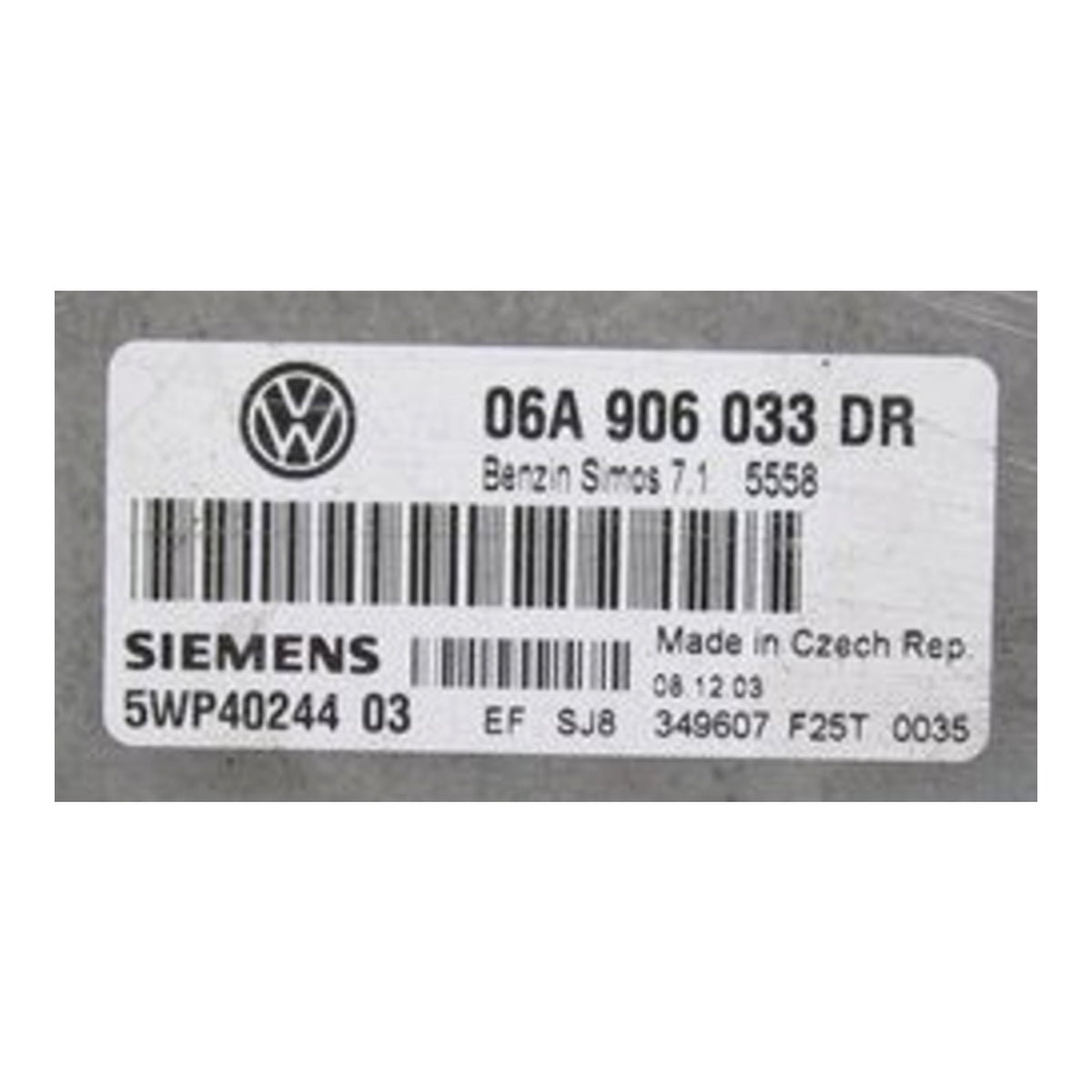 Simos 7.1, 06A906033DR, 06A 906 033 DR, 5WP40244 03, 5WP4024403