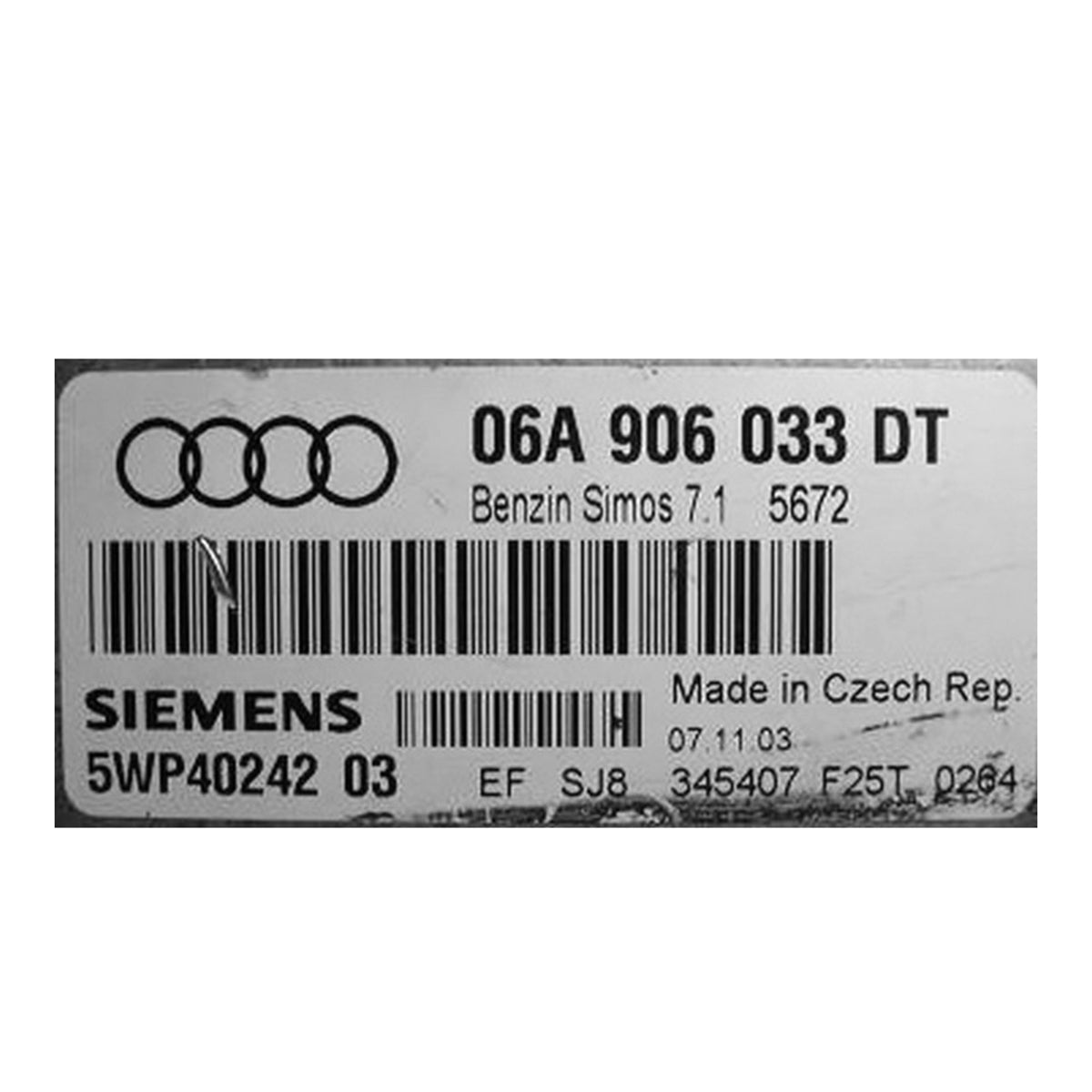 Simos 7.1, 06A906033DT, 06A 906 033 DT, 5WP40242 03, 5WP4024203