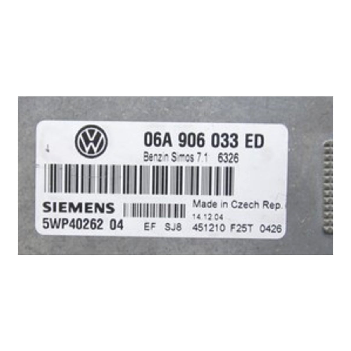 Simos 7.1, 06A906033ED, 06A 906 033 ED, 5WP40262 04, 5WP4026204