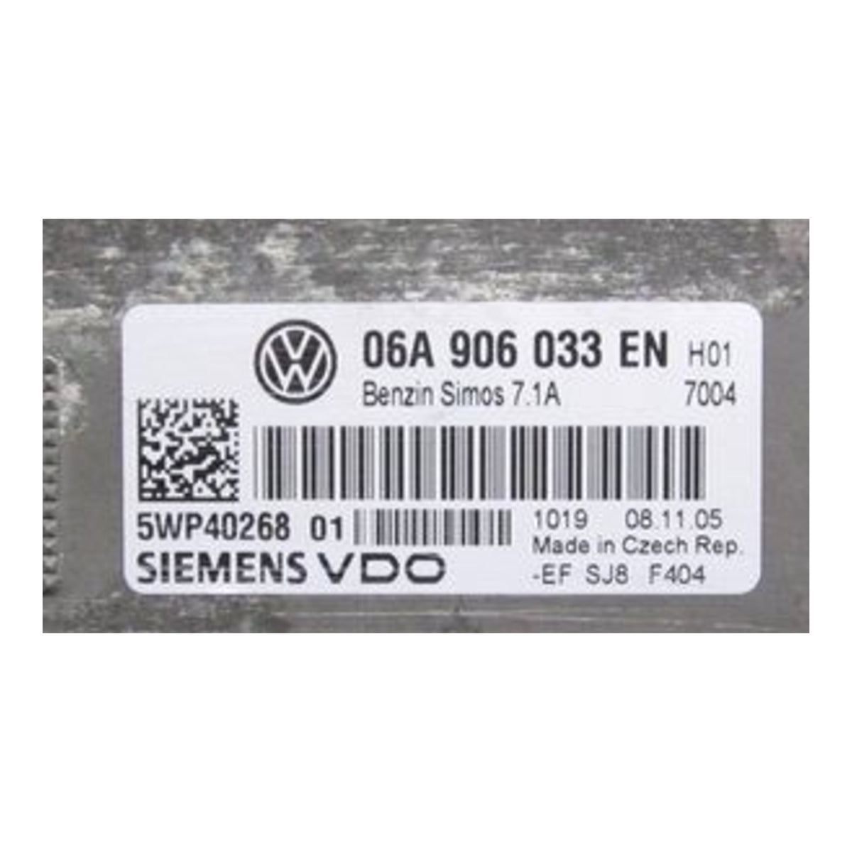 Simos 7.1A, 06A906033EN, 06A 906 033 EN, 5WP40268 01, 5WP4026801