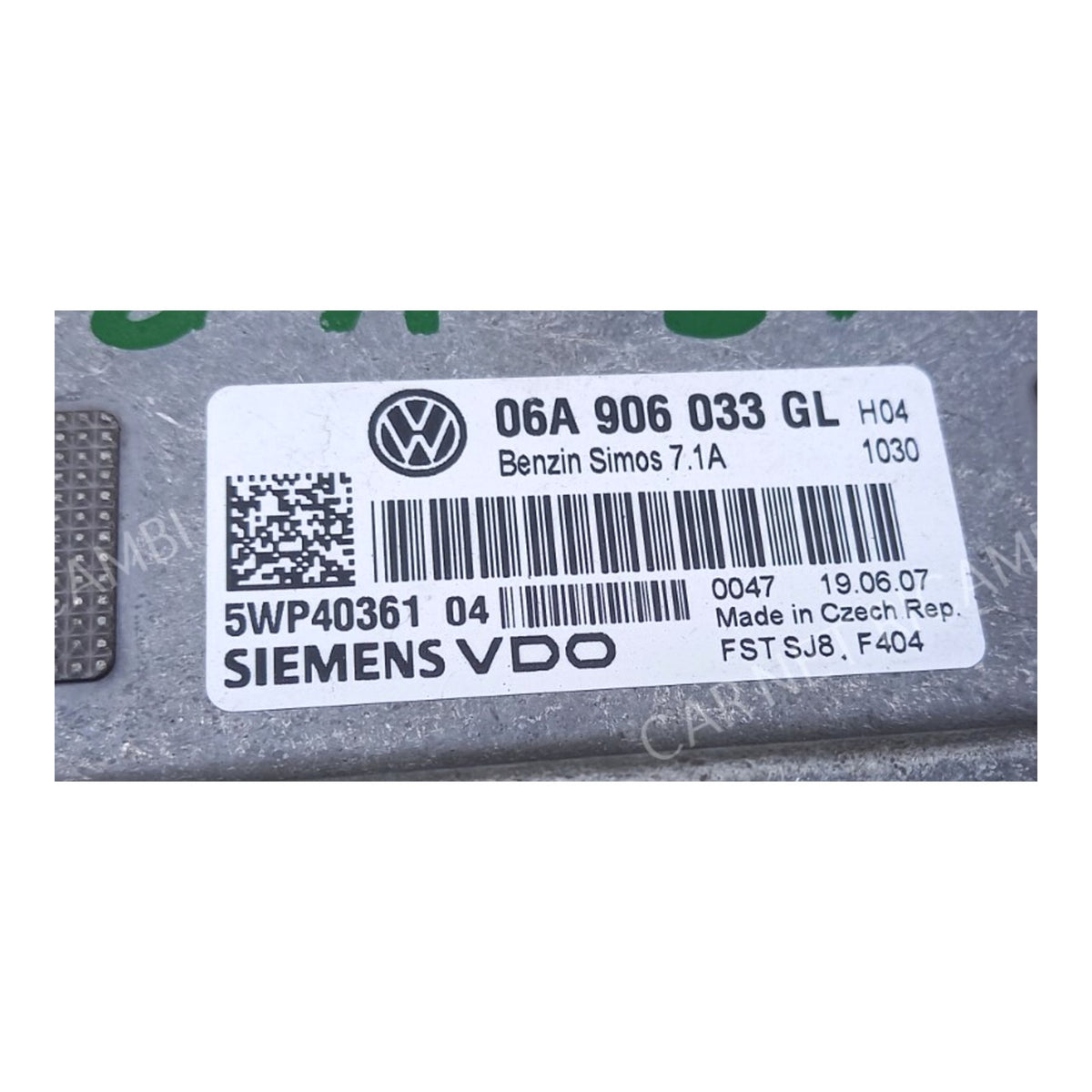 Simos 7.1A, 06A906033GL, 06A 906 033 GL, 5WP40361 04, 5WP4036104