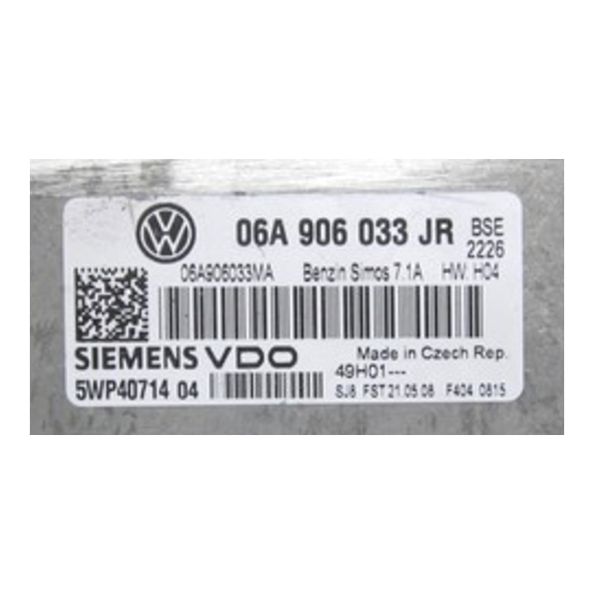 Simos 7.1A, 06A906033JR, 06A 906 033 JR, 5WP40714 04, 5WP4071404