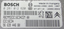 0 281 012 620, 0281012620, 9663944680, 96 639 446 80, EDC16C34, 1039S18943