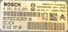 0 281 012 983, 0281012983, 96 629 397 80, 9662939780, EDC16C34