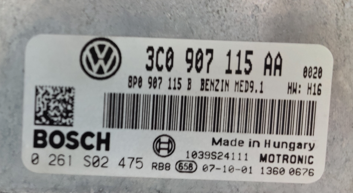 VW Passat 2.0 TSI, 0261S02475, 0 261 S02 475, 3C0907115AA , 3C0 907 115 AA , MED9.1, 1039S24111