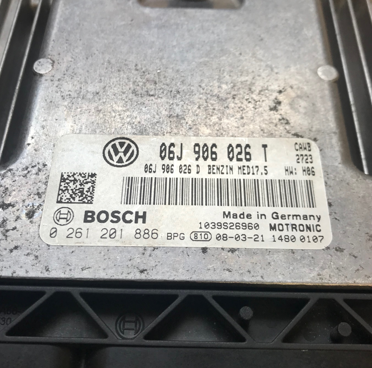 VW Tiguan 2.0 TSI, 0261201886, 0 261 201 886, 06J906026T, 06J 906 026 T, 1039S29116, CAWB, 3170, H06, MED17.5
