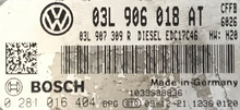  VW Golf VI, Jetta 2.0 TDI, 0281016404, 0 281 016 404, 03L906018AT, 03L 906 018 AT, 1039S38836, EDC17C46