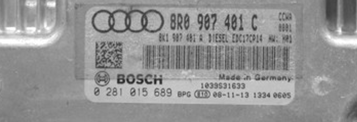 Audi Q5 TDI, 0281015689, 0 281 015 689, 8R0907401C, 8R0 907 401 C, EDC17CP14, 1039S31633