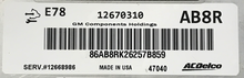  12670310, AB8R, E78, 12668986
