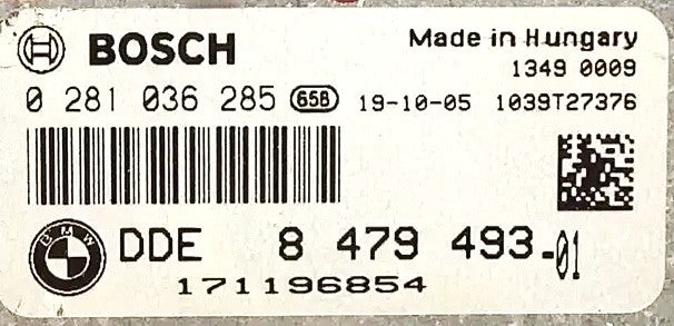 Plug & Play Bosch Engine ECU, BMW 420 2.0D 0281036285, 0 281 036 285, DDE8479493, DDE 8 479 493, 1039T27376
