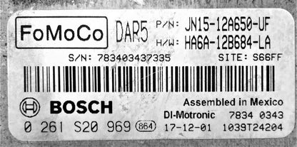 Ford Eco Sport, 0261S20969, 0 261 S20 969, JN1512A650UF, JN15-12A650-UF, HA6A12B684LA, HA6A-12B684-LA, DAR5