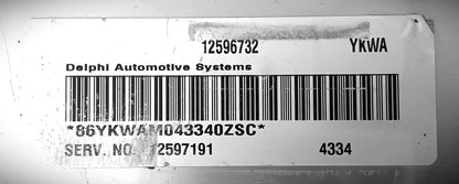 Plug & Play Delphi Engine ECU, Chevrolet, 12596732, YKWA, SERV.NO. 12597191