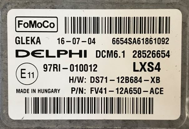 DCM6.1, 28526654, DS7112B684XB, DS71-12B684-XB, FV4112A650ACE, FV41-12A650-ACE, LXS4