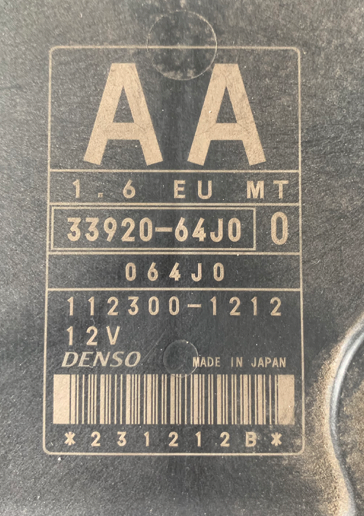 33920-64J0, 112300-1212, AA