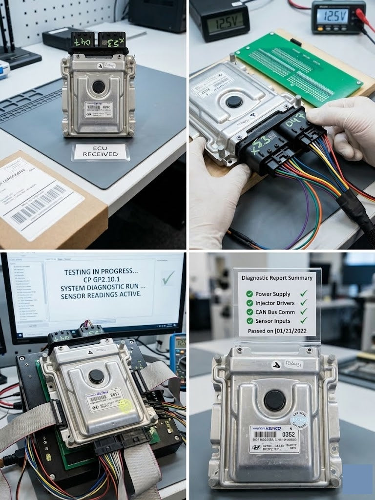 Hyundai i10 ECU Test Services: 39115-04411, 39115-04AJ0, 9001190352KA,  9001190371KB,  9001190371KC