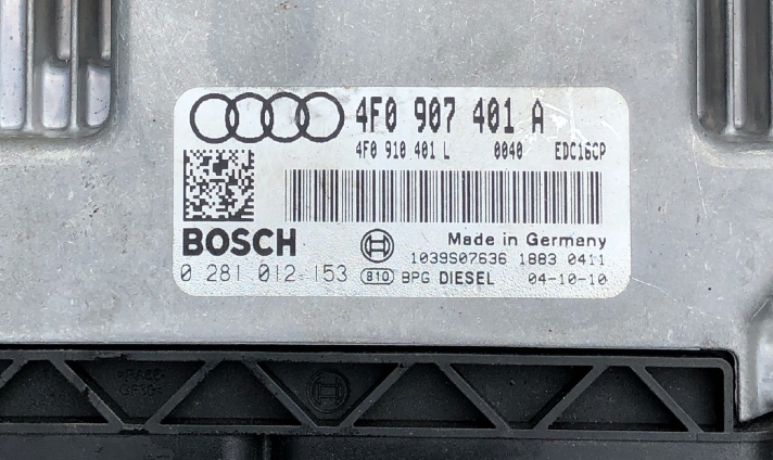 Audi, 0281012153, 0 281 012 153, 4F0907401A, 4F0 907 401 A, EDC16CP