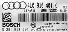 Audi Q7 3.0 TDI, 0281013691, 0 281 013 691, 4L0910401K, 4L0 910 401 K, 4L0907401, 4L0 907 401, EDC16CP