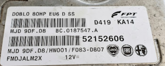 Plug & Play FPT Engine ECU, MJD 9DF, 52152606, BC.0187547.A, BC0187547A, MJD9DF.D8