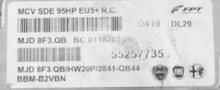 55257735, MJD8F3QB, MJD 8F3.QB, BC0118283, BC 0118283, HW20P