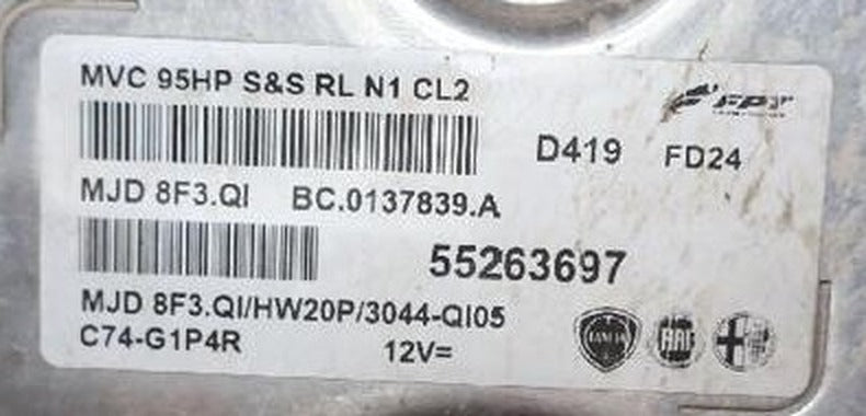 MJD8F3QI BC0137839A 55263697 HW20P label