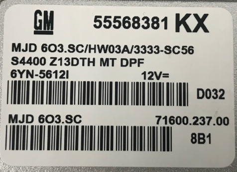 55568381, MJD 603.SC, KX 