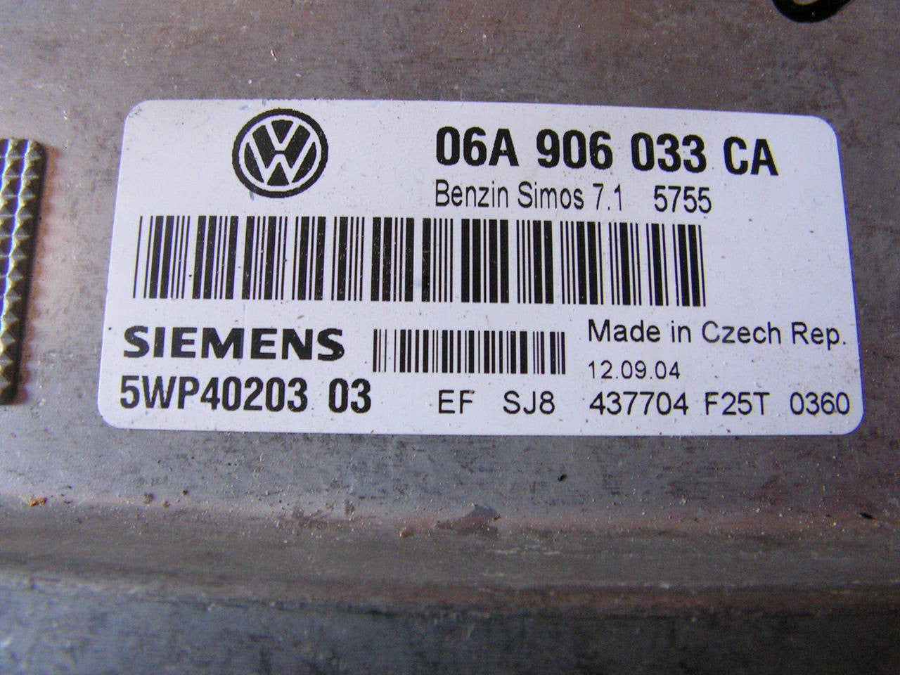 Simos 7.1, 06A906033CA, 06A 906 033 CA, 5WP40203 03