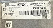 Locked Valeo Engine ECU, Peugeot, AAA1988850001, 9853988280, VE80, 232152377, HW 9843252980, HW9843252980
