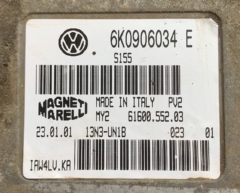 VW, 6K0906034E, 6K0 906 034 E, 61600.552.03, IAW 4LV.KA