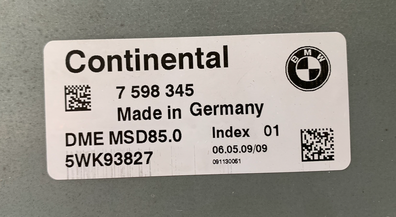 BMW DME MSD85.0, 7598345, 7 598 345, 5WK93827, INDEX 01