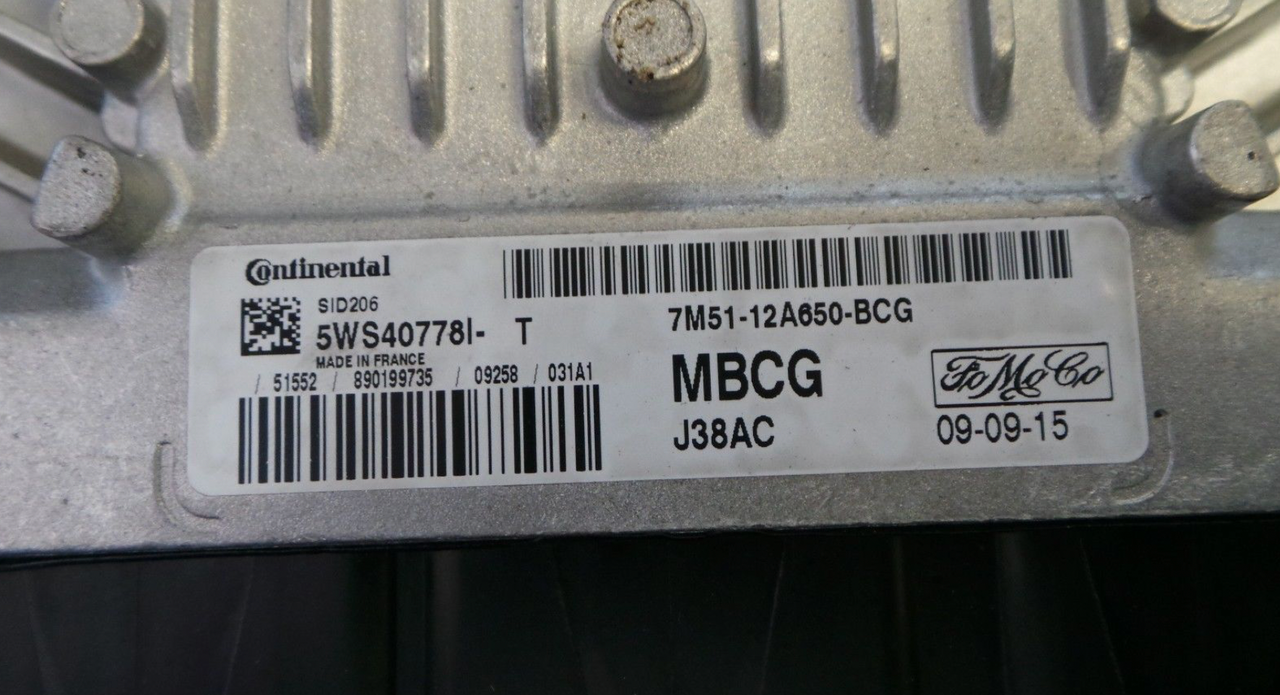 Ford, SID 206, 5WS40778I-T, 7M51-12A650-BCG, MBCG