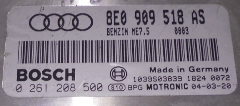VW, 0261208500, 0 261 208 500, 8E0909518AS, 8E0 909 518 AS