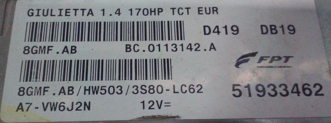 8GMFAB, 8GMF.AB, 51933462, BC0113142A, BC.0113142.A, HW503