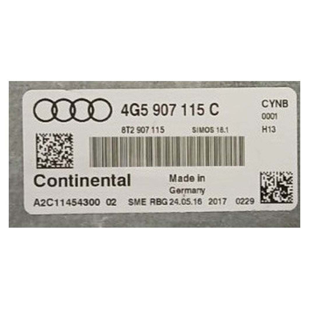 Continental Simos 18.1 4G5907115C 8T2907115 A2C11454300 02 label