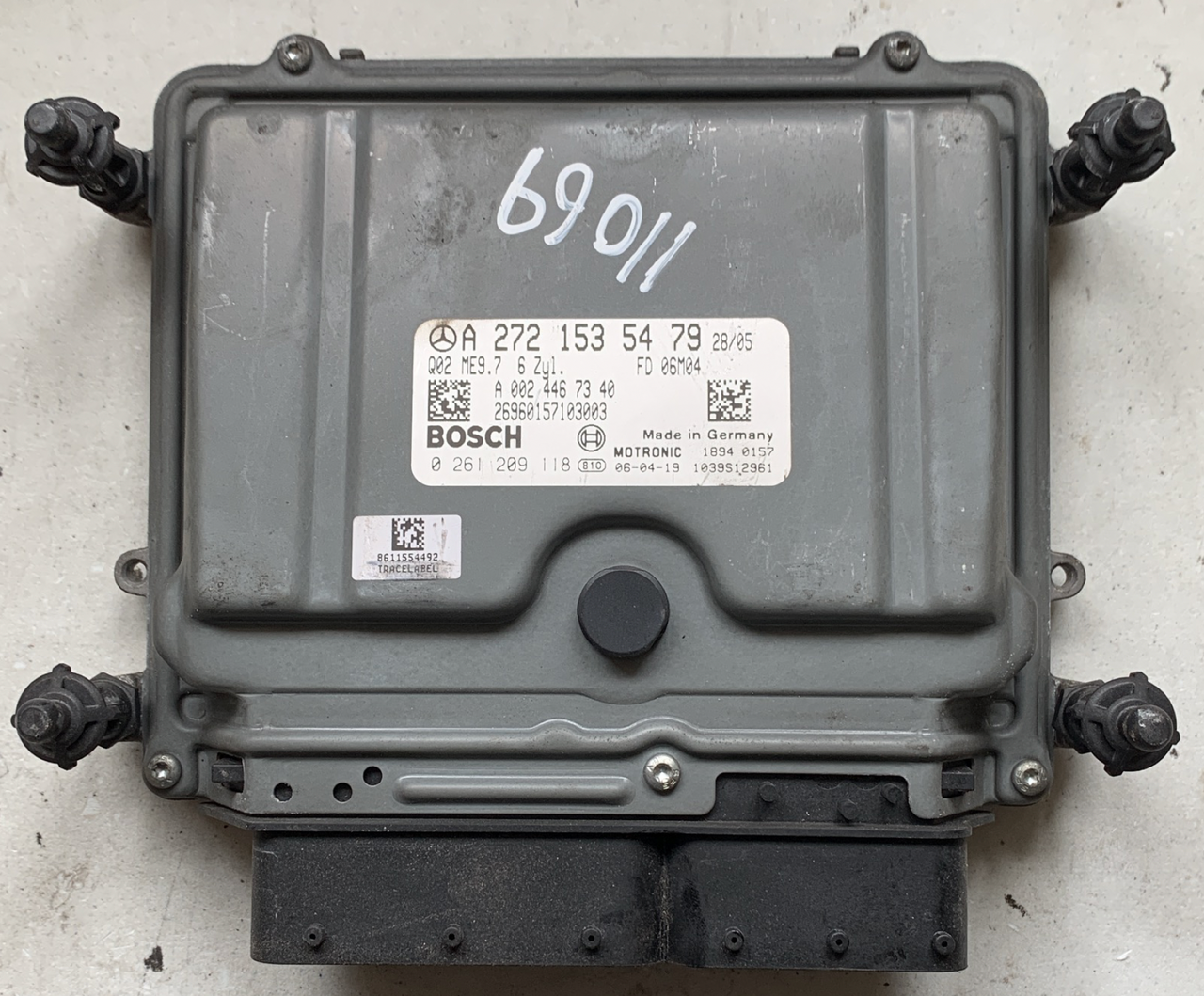 Mercedes-Benz, 0261209118, 0 261 209 118, A2721535479, A 272 153 54 79, ME9.7, 1039S12961