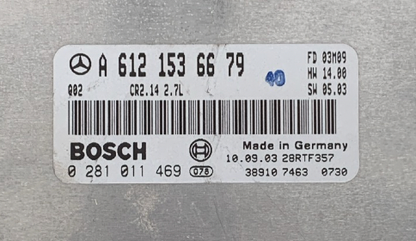 Mercedes-Benz C270, CLK270 CDI, 0281011469, 0 281 011 469, A6121536679, A 612 153 66 79