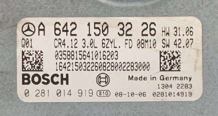 Mercedes-Benz, 0281014919, 0 281 014 919, A6421503226, A 642 150 32 26