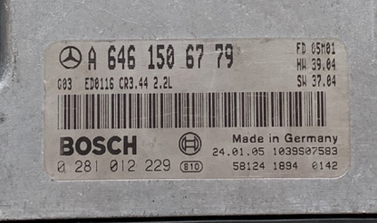 Mercedes-Benz, 0281012229, 0 281 012 229, A6461506779, A 646 150 67 79, CR3.44 2.2L 