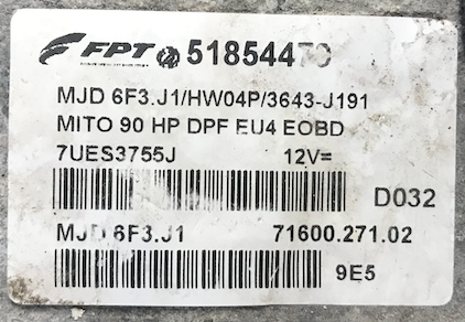 Alfa Mita 1.5JTD, MJD 6F3.J1, 71600.271.02, 51854470 