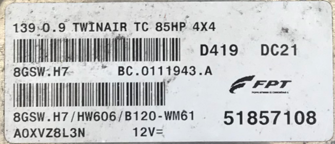 Alfa Romeo, Fiat, FPT, 51857108, 8GSWH7, 8GSW.H7, BC.0111943.A, BC0111943A, HW606