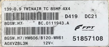 Alfa Romeo, Fiat, FPT, 51857108, 8GSWH7, 8GSW.H7, BC.0111943.A, BC0111943A, HW606