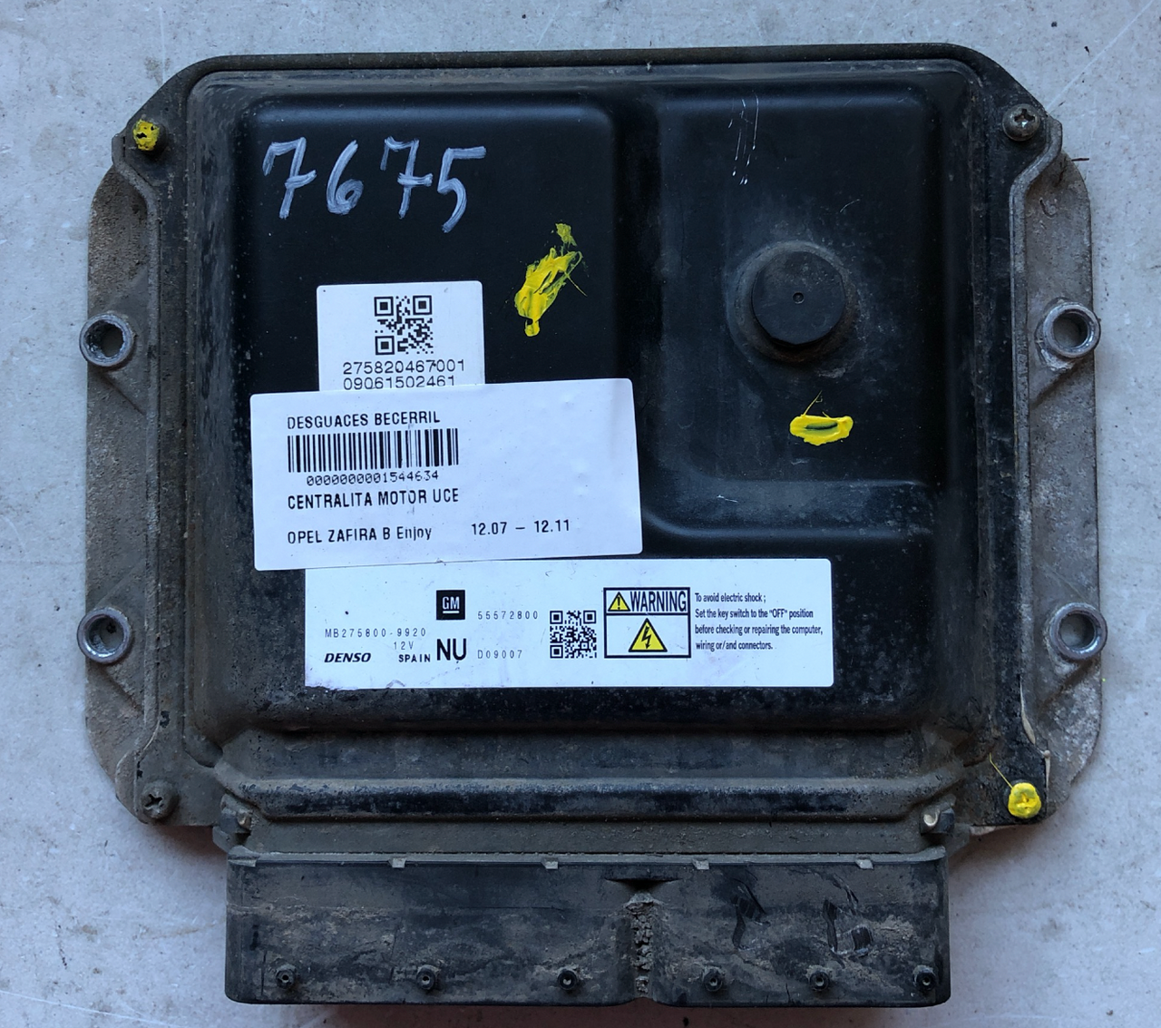 Astra/Zafira Engine ECU DENSO 1.7 DTJ, MB275800-9920, 55572800, NU