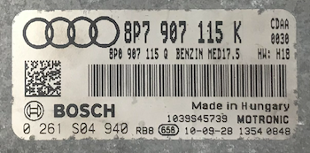 Audi A3 1.8 TFSI, 0261S04940, 0 261 S04 940, 8P7907115K, 8P7 907 115 K, MED17.5