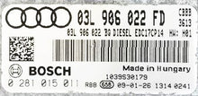 Audi A3 2.0 TDI, 0281015011, 0 281 015 011, 03L906022FD, 03L 906 022 FD, 03L906022BQ, 03L 906 022 BQ, EDC17CP14