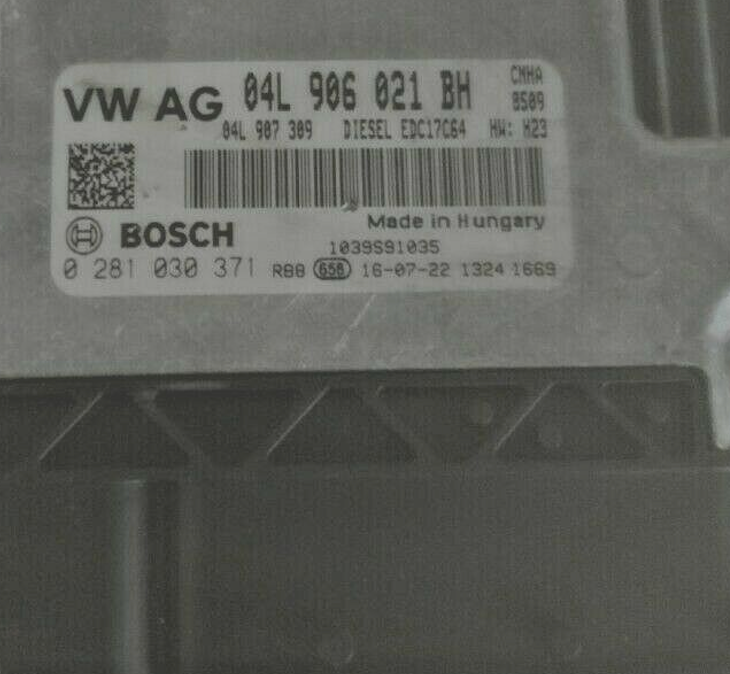 Audi A4, A5 2.0 TDI, 0281030371, 0 281 030 371, 04L906021BH, 04L 906 021 BH, EDC17C64
