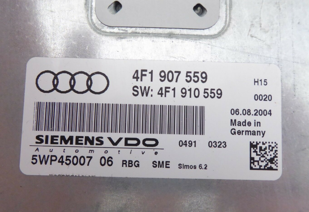 Audi A6, 4F1907559, 4F1 907 559, 5WP45009, SIMOS 6.2