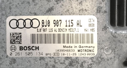 Audi TT 2.0 TFSI, 0261S05134, 0 261 S05 134, 8J0907115AL, 8J0 907 115 AL, 8J0907115AJ, 8J0 907 115 AJ, MED17.1