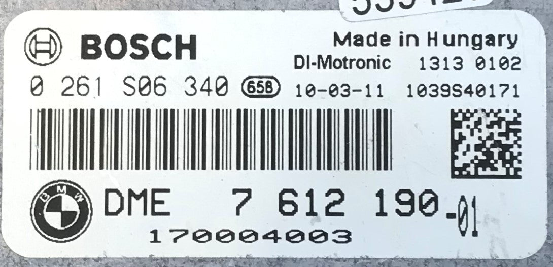 0261S06340, 0 261 S06 340, DME7612190, DME 7 612 190