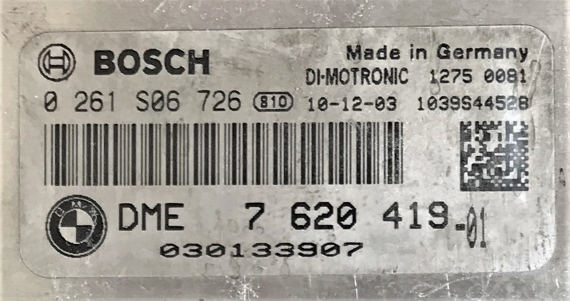 BMW, 0261S06726, 0 261 S06 726, DME7620419, DME 7 620 419, MEVD 17.2